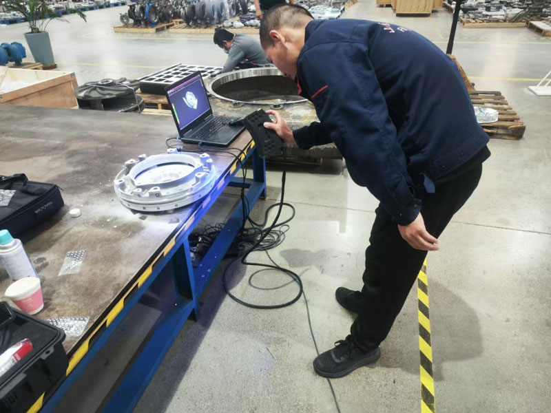 3D -laserskanning efter pumpepladsdele